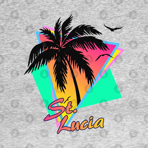 St. Lucia Cool 80s Sunset by Nerd_art